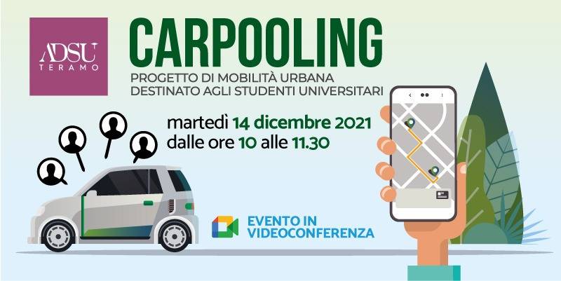 UNIVERSITA’ TERAMO: ADSU PRESENTA PROGETTO CARPOOLING PER STUDENTI, LA DIRETTA