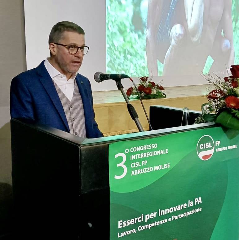 CISL FP ABRUZZO MOLISE, VINCENZO MENNUCCI RICONFERMATO PRESIDENTE