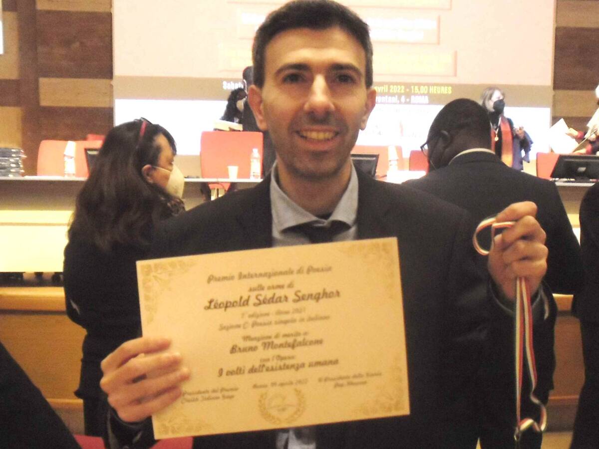 PREMIO INTERNAZIONALE SENGHOR: PREMIATO IL POETA DI LANCIANO BRUNO MONTEFALCONE