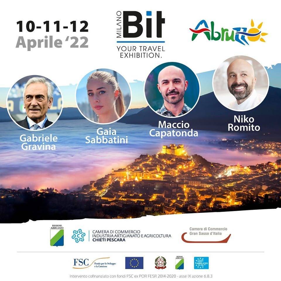 BIT 2022: LA PRIMA GIORNATA DELLO STAND ABRUZZO CON NIKO ROMITO E MACCIO CAPATONDA, DIRETTA WEB