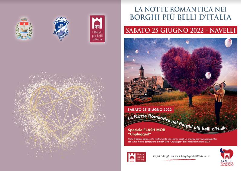NAVELLI: TORNA SABATO LA NOTTE ROMANTICA IN VERSIONE “UNPLUGGED”