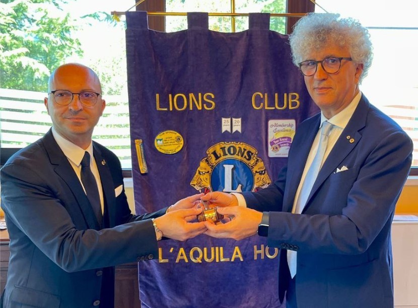 LIONS CLUB L’AQUILA: ROCCO TOTARO SUCCEDE A MASSIMILIANO LAURINI ALLA PRESIDENZA