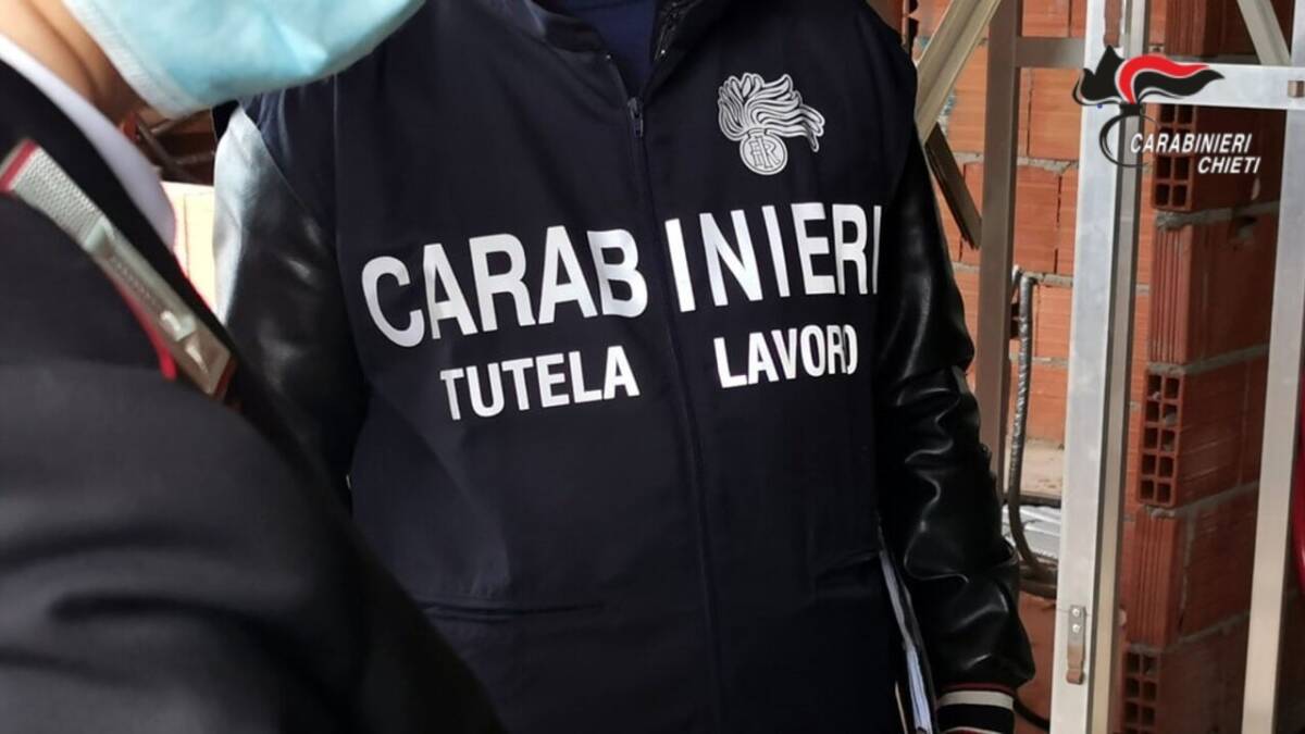 CASTEL FRENTANO: SICUREZZA SUI LUOGHI DI LAVORO, DENUNCIA E SANZIONI PER IMPRENDITORE