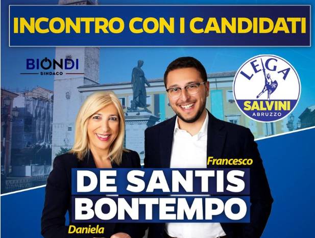 VOTO L’AQUILA, INCONTRO CANDIDATI LEGA DE SANTIS E BONTEMPO