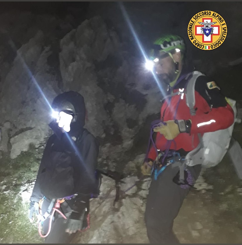 GRAN SASSO: SOCCORSI NELLA NOTTE 4 RAGAZZI ROMANI RIMASTI BLOCCATI SU MONTE INFORNACE