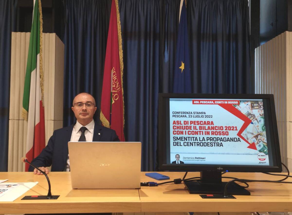 SANITA’, PETTINARI (M5S): “ASL PESCARA CHIUDE IL BILANCIO 2021 CON I CONTI IN ROSSO”