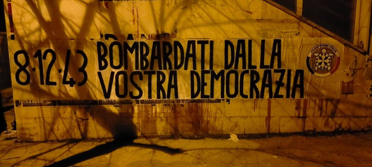 L’AQUILA: CASAPOUND: “RICORDARE IL BOMBARDAMENTO ANGLO-AMERICANO DEL 1943”