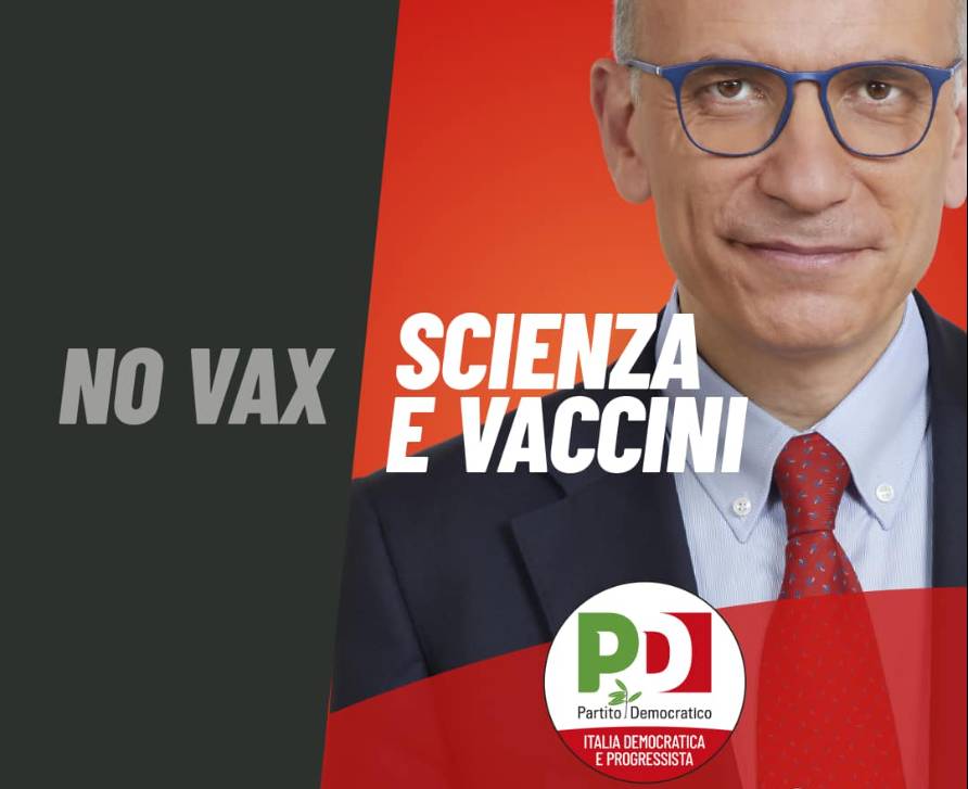 ELEZIONI, POLEMICA SU MANIFESTO PD: “CAMPAGNA SU VACCINI STUPIDA E ARROGANTE, RITIRARLA”