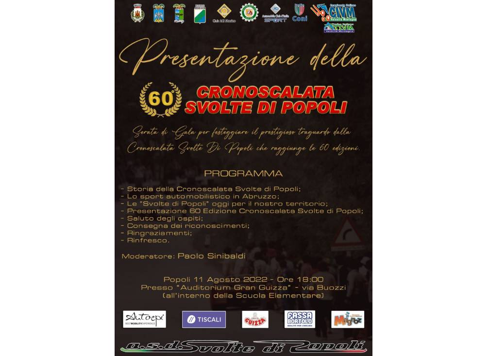 SVOLTE DI POPOLI: LA PRESENTAZIONE DELLA 60ESIMA EDIZIONE