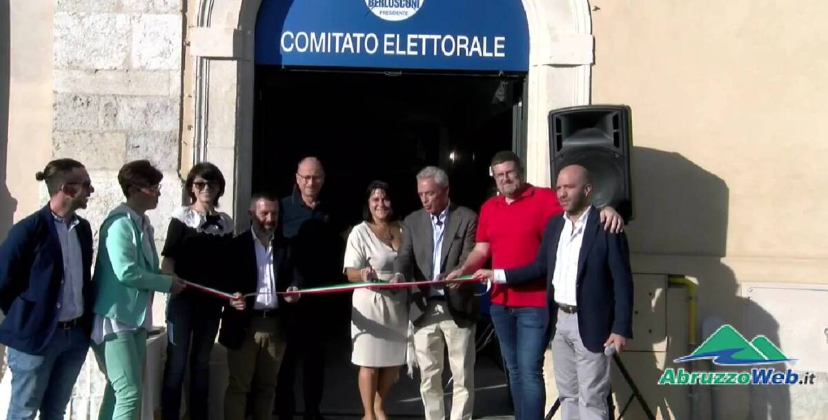 VERSO IL VOTO: INAUGURAZIONE COMITATO FORZA ITALIA A PIAZZA PALAZZO A L’AQUILA, LA DIRETTA