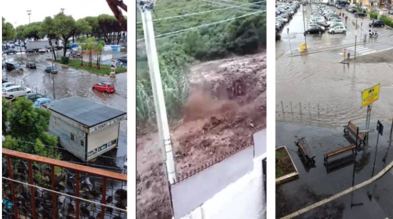 MALTEMPO: TROMBA D’ARIA SULLA COSTA PONTINA, FIUME DI FANGO A FORMIA. LE PREVISIONI METEO