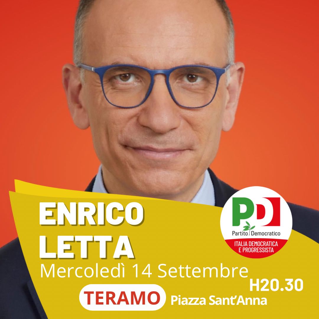 ELEZIONI, PD: ENRICO LETTA A TERAMO, LA DIRETTA