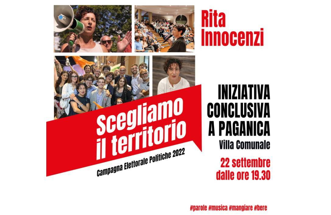 L’AQUILA: “SCEGLIAMO IL TERRITORIO”, RITA INNOCENZI CONCLUDE A PAGANICA CAMPAGNA ELETTORALE