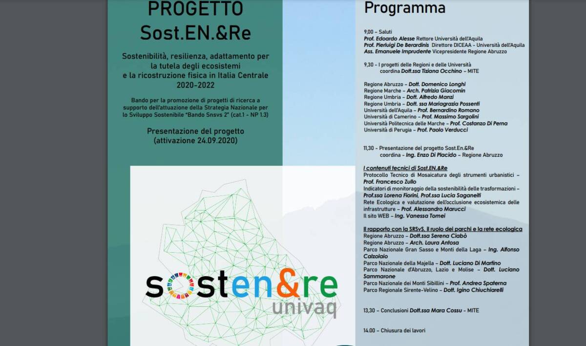 UNIVAQ: DOMANI PRESENTAZIONE RISULTATI DEL PROGETTO “SOSTENERE”