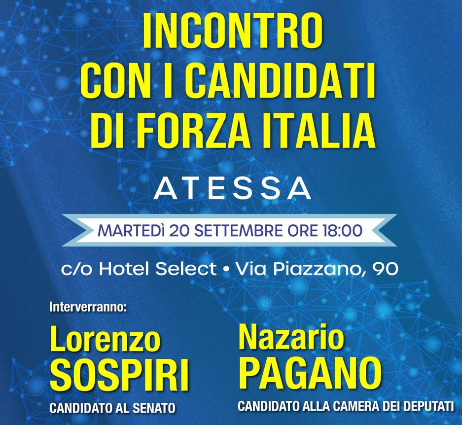 ELEZIONI: AD ATESSA INCONTRO CON I CANDIDATI DI FORZA ITALIA
