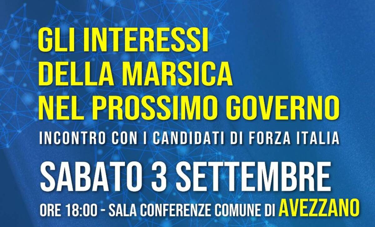 ELEZIONI: FORZA ITALIA PRESENTA I CANDIDATI AD AVEZZANO