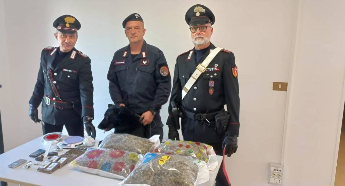 MONTESILVANO: CONTROLLI A TAPPETO CARABINIERI, UN ARRESTO PER POSSESSO 3,6 CHILI DI MARJIUANA