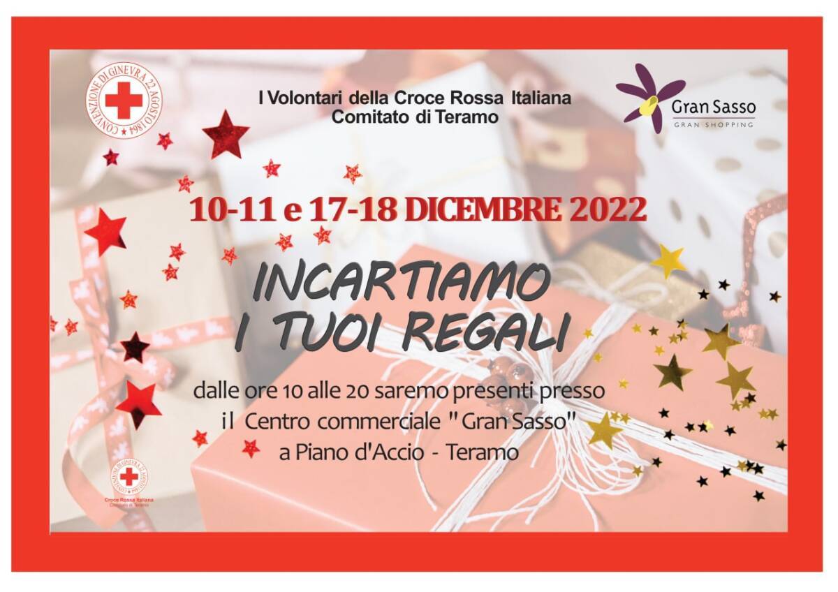 TERAMO: INIZIATIVE DELLA CROCE ROSSA PER  SOSTENERE CON  DONI  NATALIZI LE PERSONE PIU’ FRAGILI