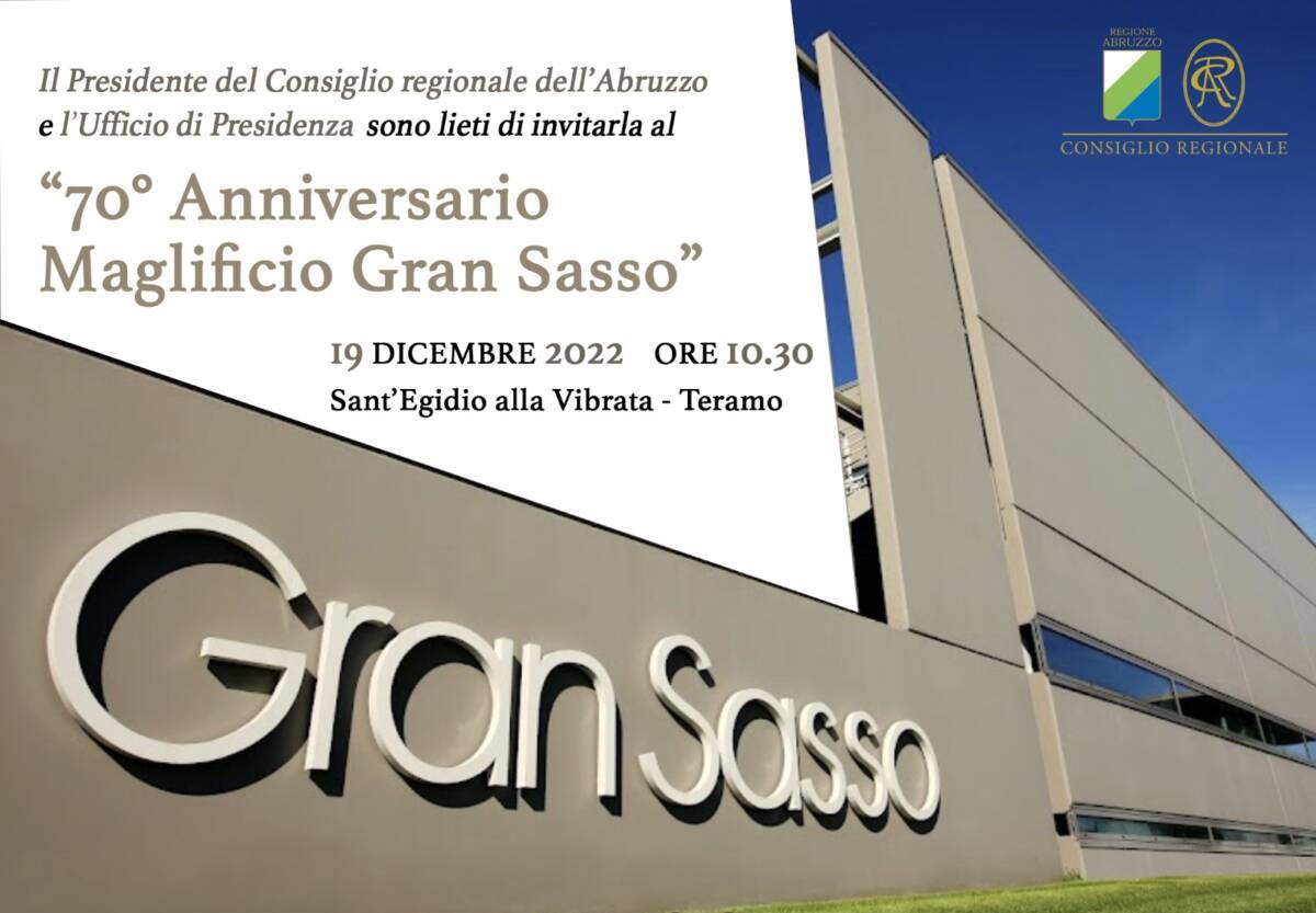 SANT’EGIDIO ALLA VIBRATA: IL CONSIGLIO REGIONALE CELEBRA I 70 ANNI DEL “MAGLIFICIO GRAN SASSO”