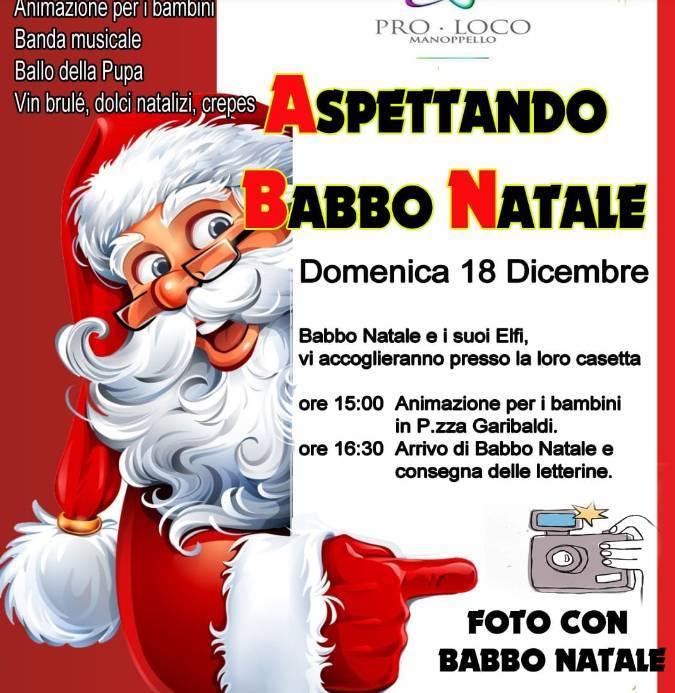 “ASPETTANDO BABBO NATALE” A MANOPPELLO: IL PROGRAMMA
