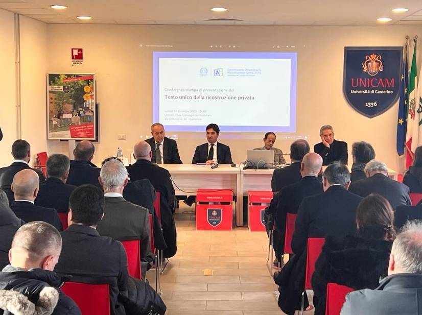SISMA CENTRO ITALIA: PRESENTATO IL TESTO UNICO DELLA RICOSTRUZIONE PRIVATA
