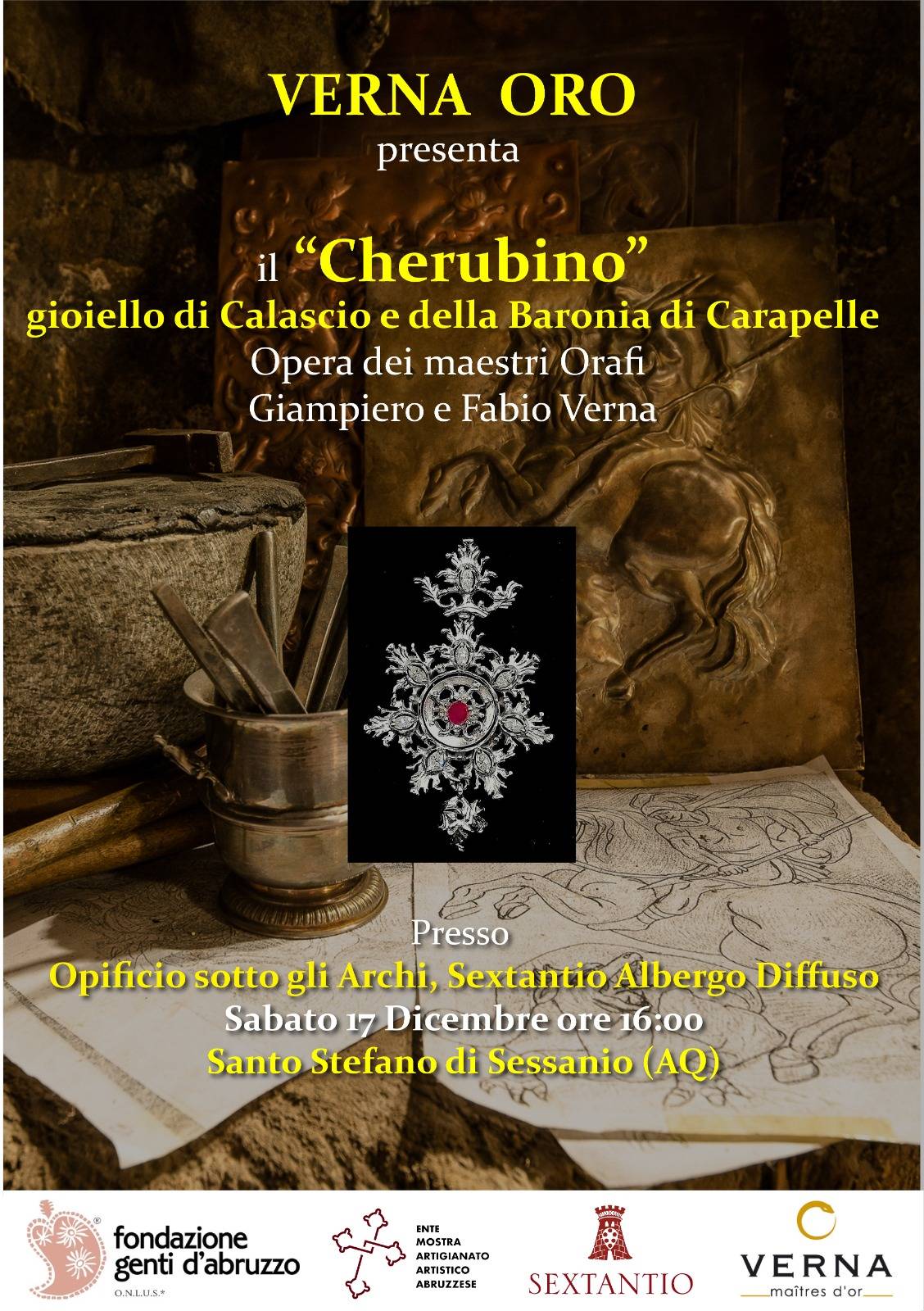 SANTO STEFANO DI SESSANIO: OGGI INCONTRO SUL “CHERUBINO” CON I MAESTRI ORAFI VERNA