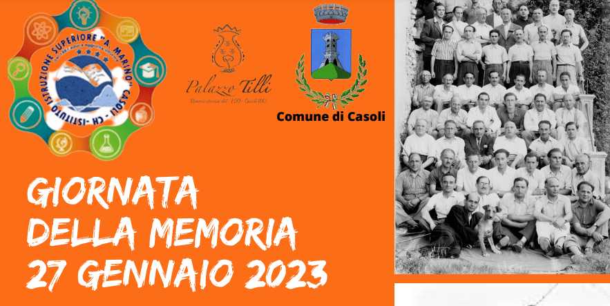 GIORNATA DELLA MEMORIA: IL PROGRAMMA DEGLI EVENTI A CASOLI