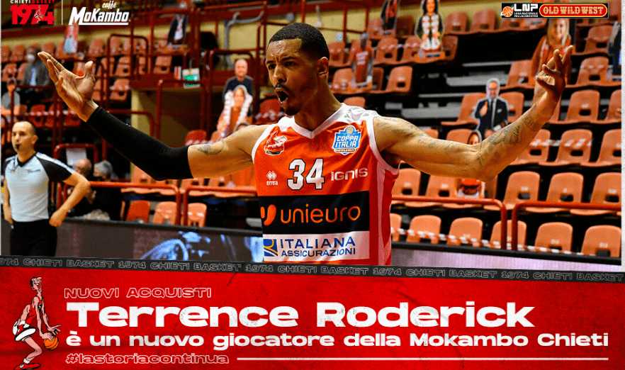 BASKET SERIE A2: MOKAMBO CHIETI, ARRIVA TERRENCE RODERICK