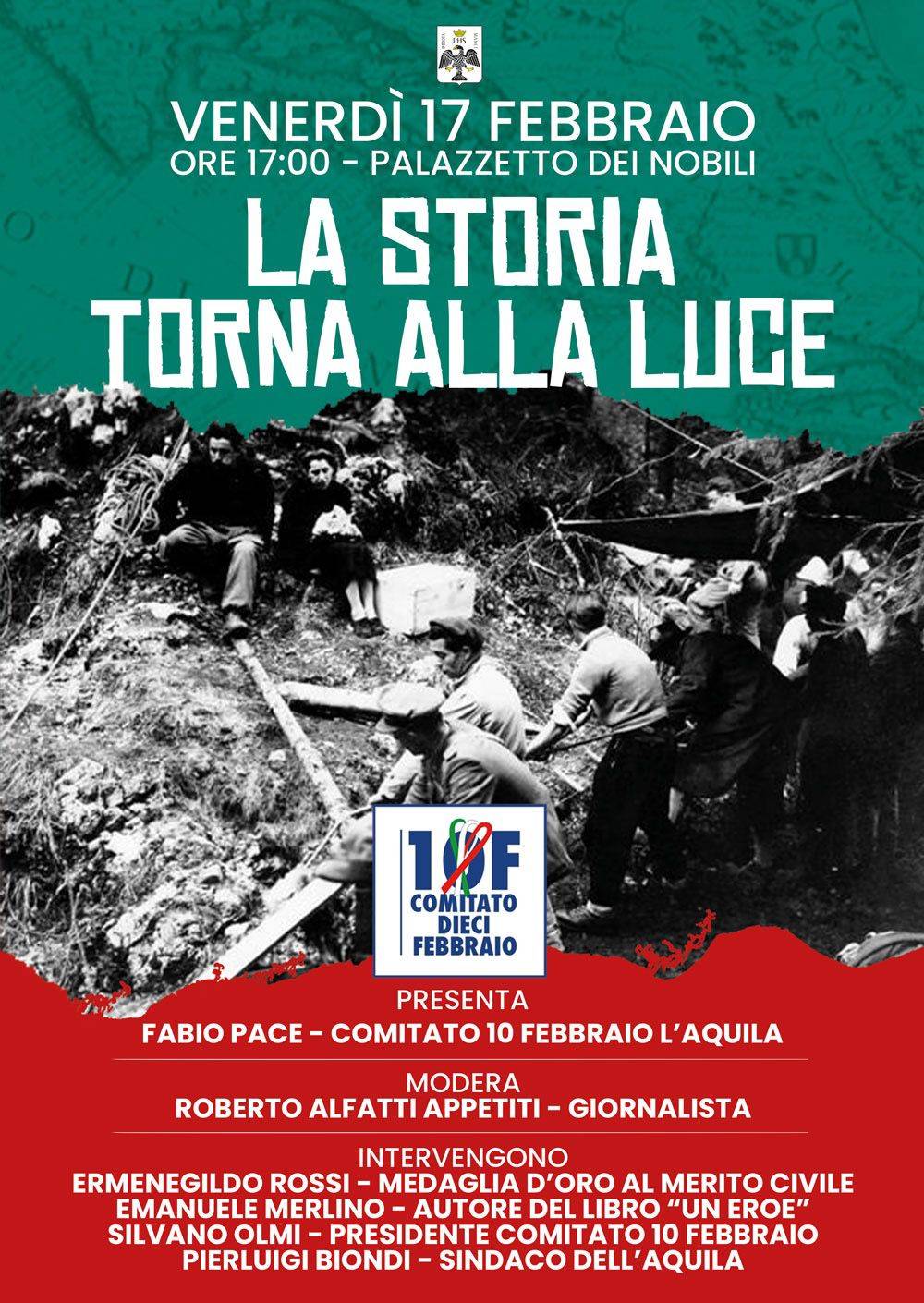 L’AQUILA: IL RICORDO DELLE VITTIME DELLE FOIBE NEL CONVEGNO “LA STORIA TORNA ALLA LUCE”