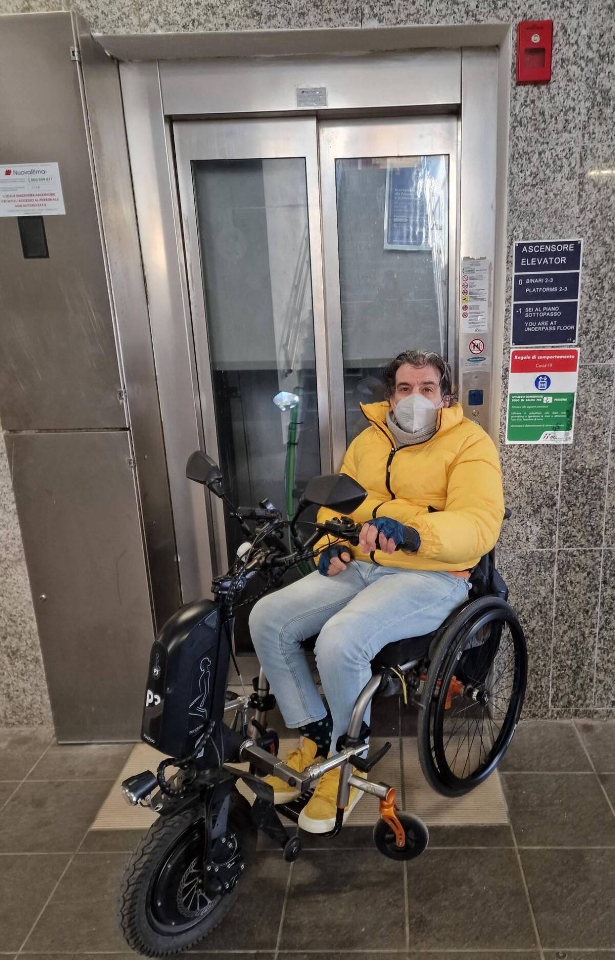 MONTESILVANO: FUORI USO L’ASCENSORE DELLA STAZIONE FERROVIARIA: DISABILI PRESI IN BRACCIO