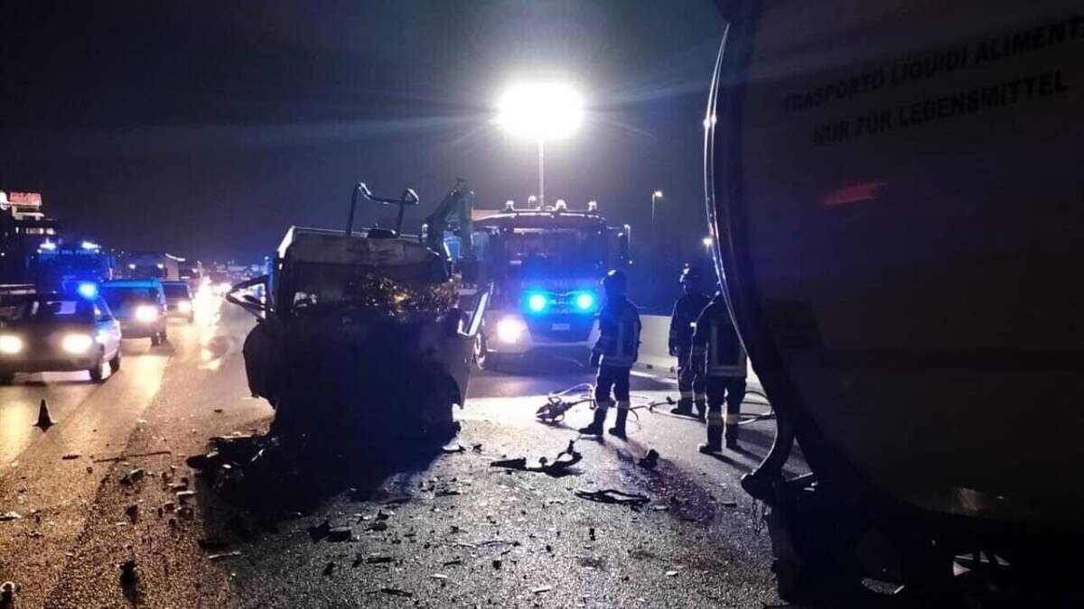 FURGONE CONTRO AUTOCISTERNA SULLA A4 LOMBARDA, MUORE 38ENNE SULMONESE LUCA LA CIVITA