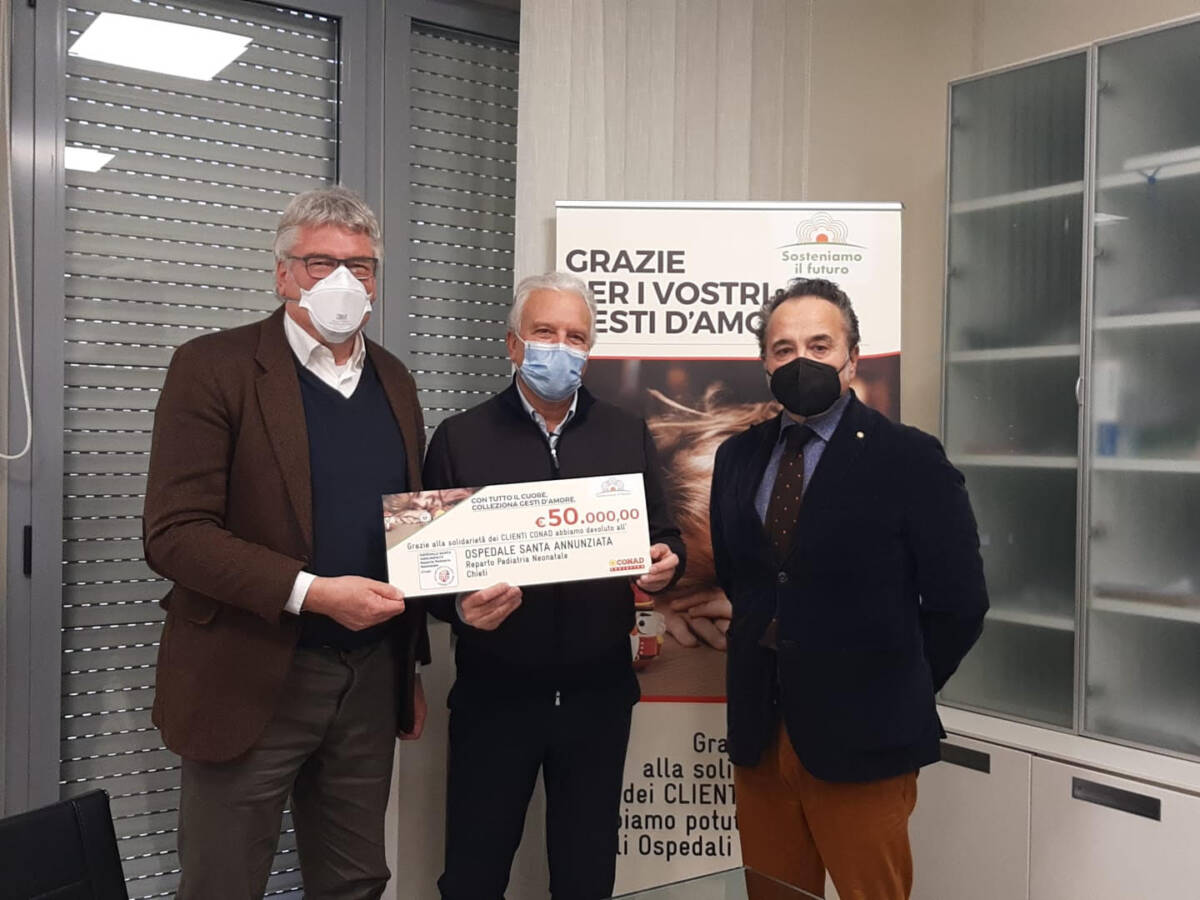 CONAD ADRIATICO DONA 50MILA EURO ALLA NEONATOLOGIA DI CHIETI