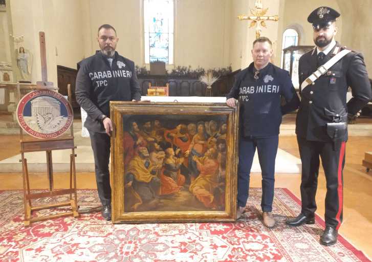“LA TRASFIGURAZIONE”: DIPINTO TRAFUGATO NEL ’93 TORNA A SULMONA
