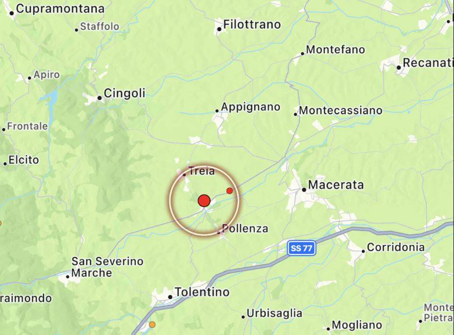 MACERATA: SCOSSA DI TERREMOTO DI MAGNITUDO 3.8, TANTA PAURA MA NON CI SONO DANNI