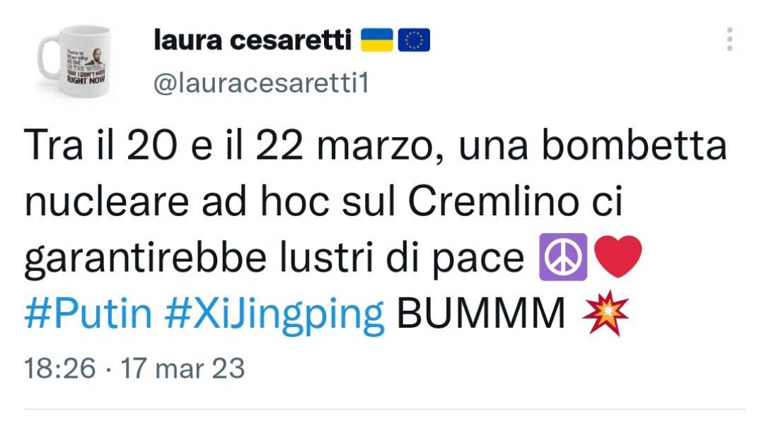 CESARETTI SHOCK, “NUCLEARE AD HOC SUL CREMLINO” E INSULTI AI FRANCESI CHE PROTESTANO CONTRO MACRON