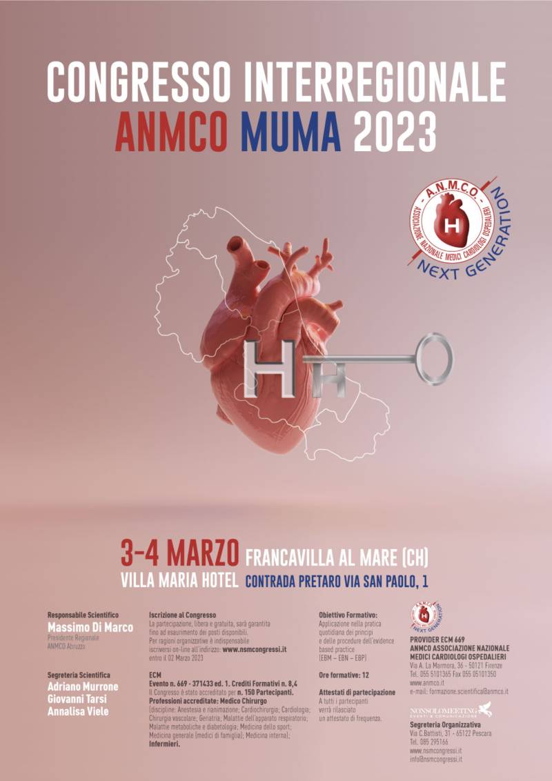 CARDIOLOGIA: 3 E 4 MARZO CONGRESSO INTERREGIONALE A FRANCAVILLA