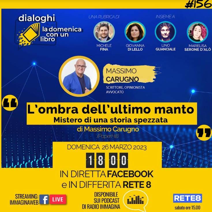 “DIALOGHI”: IL 26 MARZO PRESENTAZIONE DEL LIBRO DI MASSIMO CARUGNO