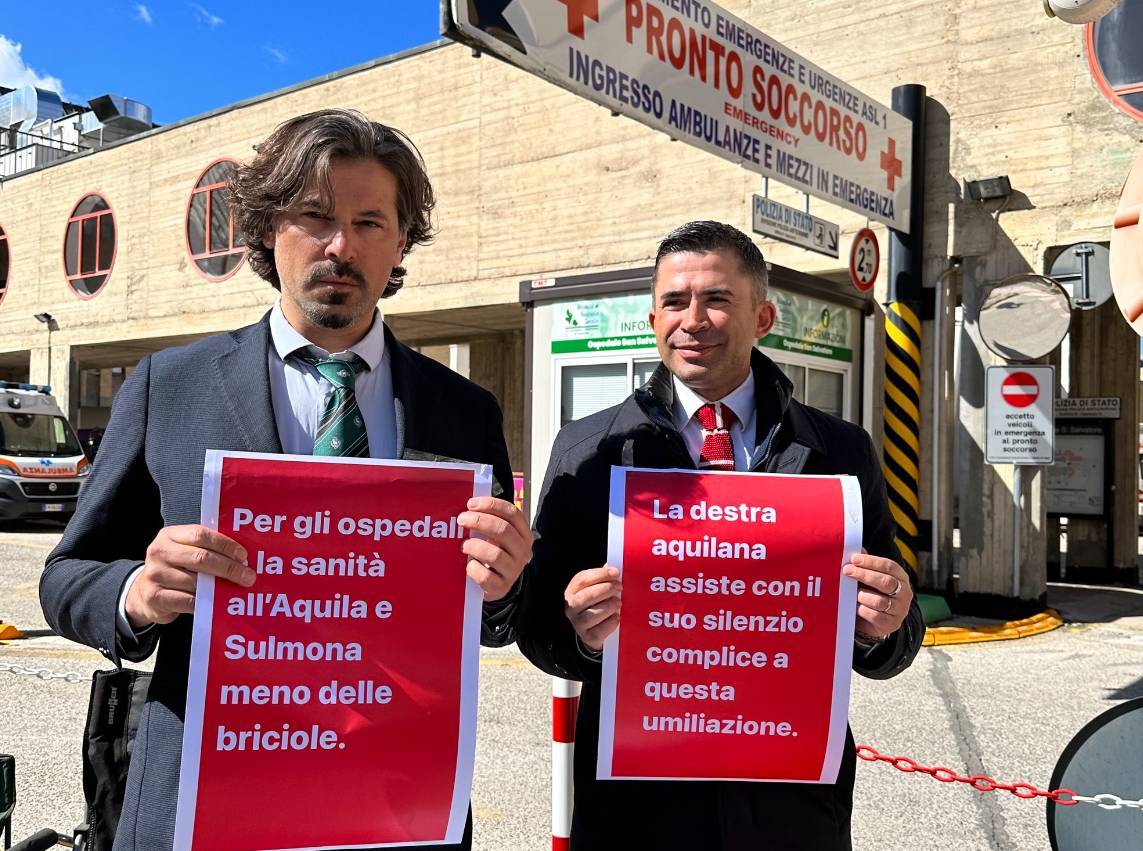 OSPEDALE L’AQUILA, PIETRUCCI E PAOLUCCI: “CENTRODESTRA HA VENDUTO CITTA’, SCELTA CARRIERA POLITICA”