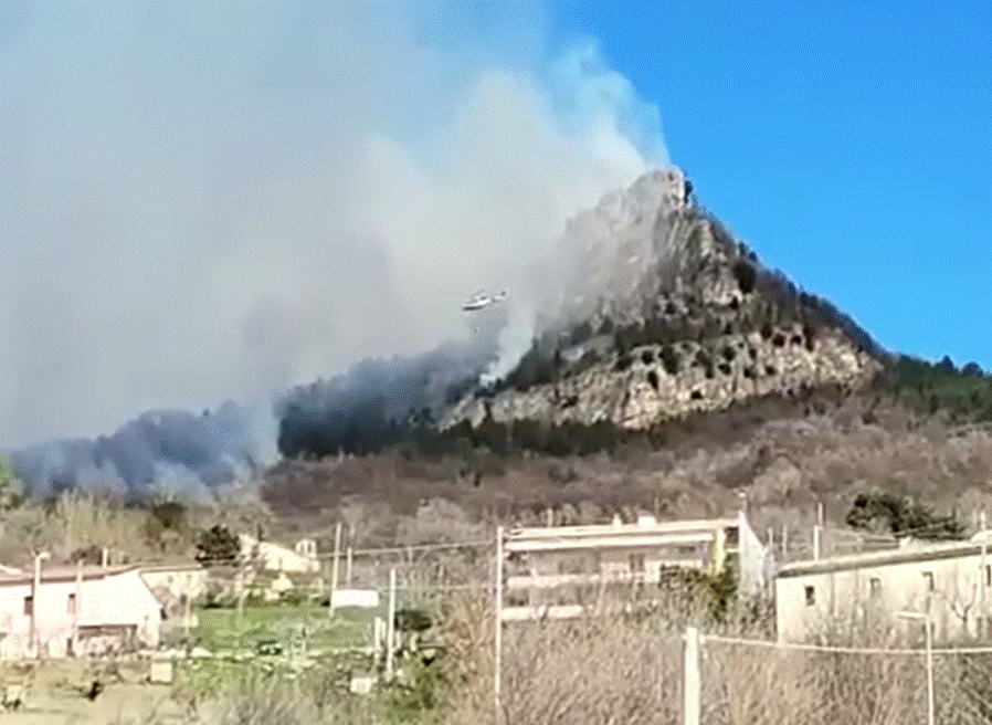 VILLA CELIERA: INCENDIO DIVORA SOTTOBOSCO, IN AZIONE CANADAIR E ELICOTTERO