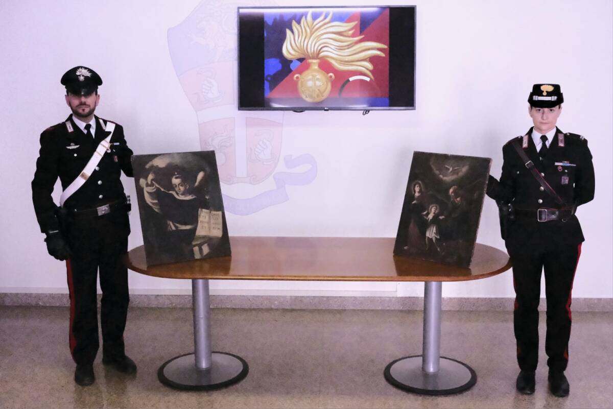DIPINTI RUBATI A SENIGALLIA NEL 1993 E RITROVATI DAI CARABINIERI A CORTINO: DOMANI LA RESTITUZIONE