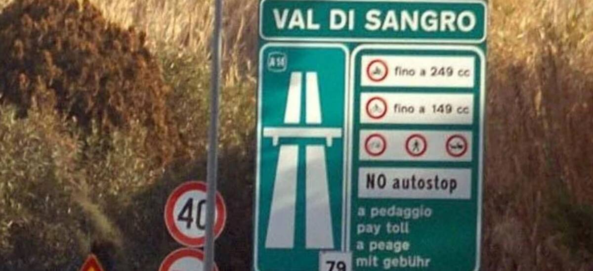 A14 BOLOGNA-TARANTO: CHIUSA PER UNA NOTTE LA STAZIONE DI VAL DI SANGRO