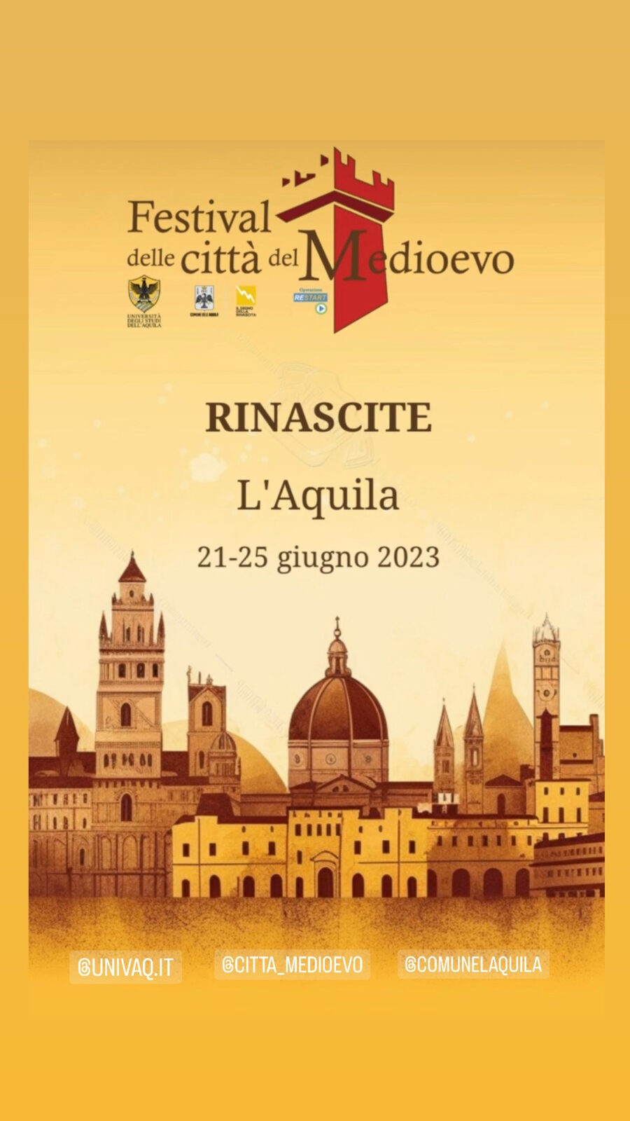 L’AQUILA: AL VIA IL FESTIVAL DELLE CITTA’ DEL MEDIOEVO