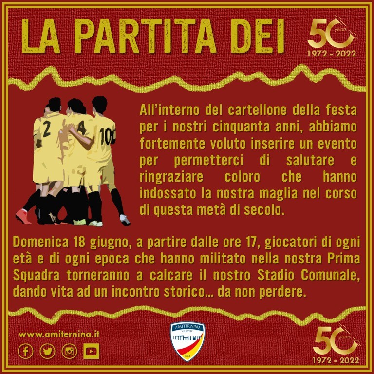 SCOPPITO: DUE GIORNI DI FESTA PER I 50 ANNI DELL’AMITERNINA, IL PROGRAMMA