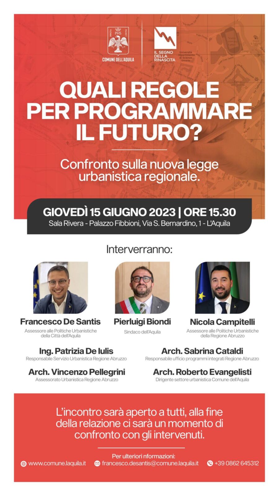 “NUOVA LEGGE URBANISTICA, QUALE DOMANI?”: INCONTRO A L’AQUILA