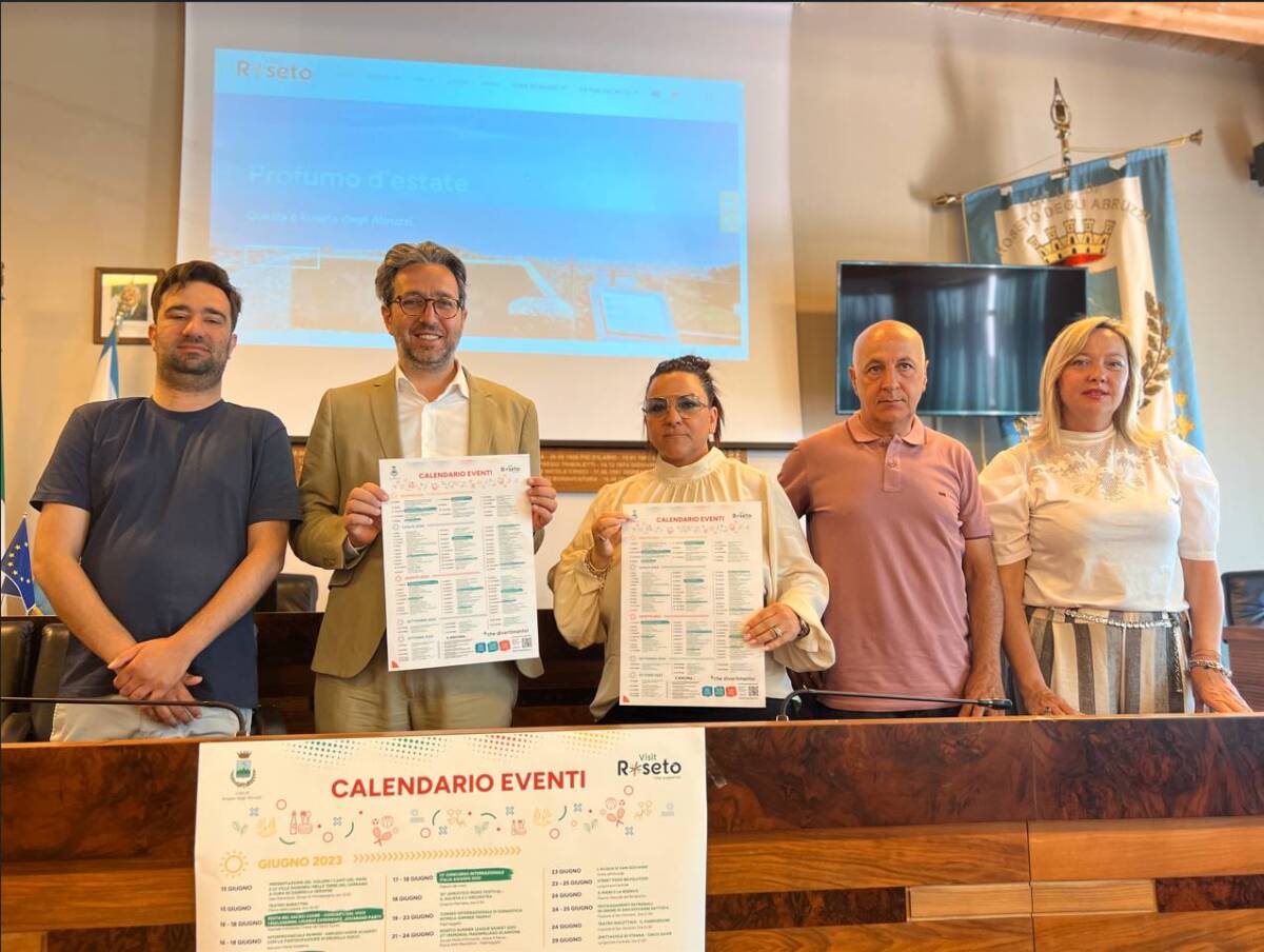 ROSETO DEGLI ABRUZZI: PRESENTATO IL CARTELLONE DEGLI EVENTI ESTIVI, IL PROGRAMMA