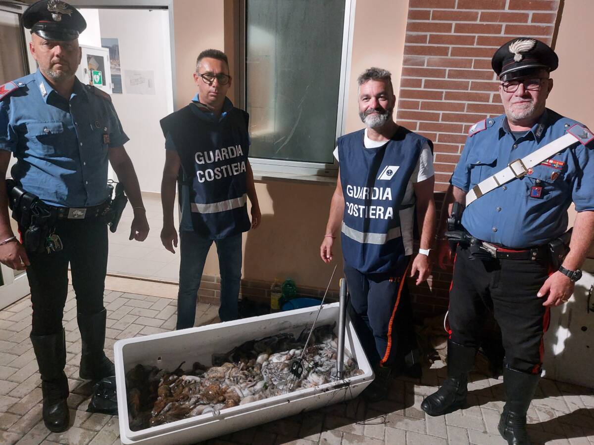 GIULIANOVA: SCOPERTI E SANZIONATI DUE PESCATORI DI FRODO DALL’UFFICIO MARITTIMO