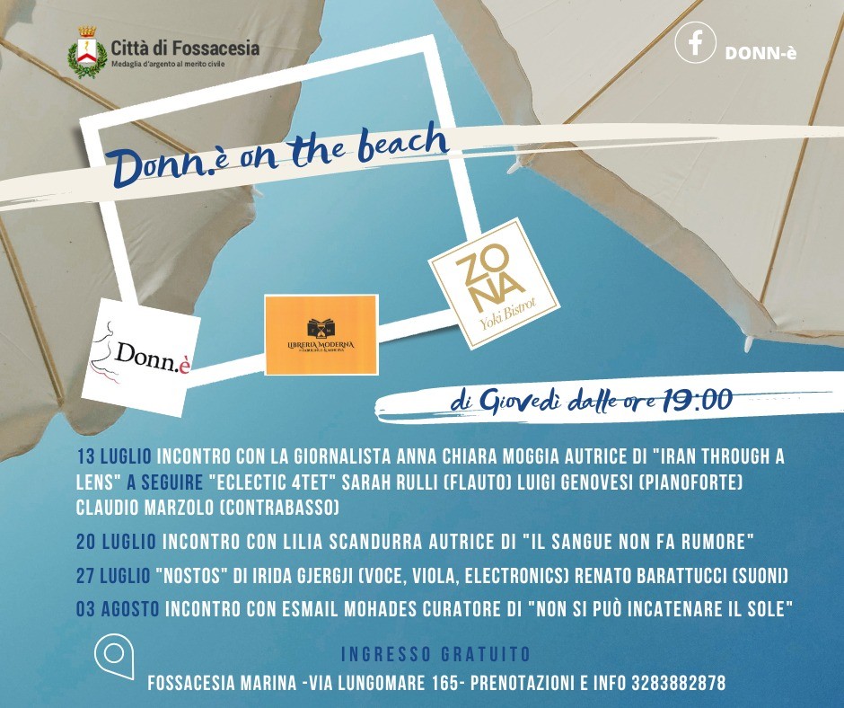 FOSSACESIA: INCONTRI PER LA PARITA’ DI GENERE, “DONN.E’ ON THE BEACH”