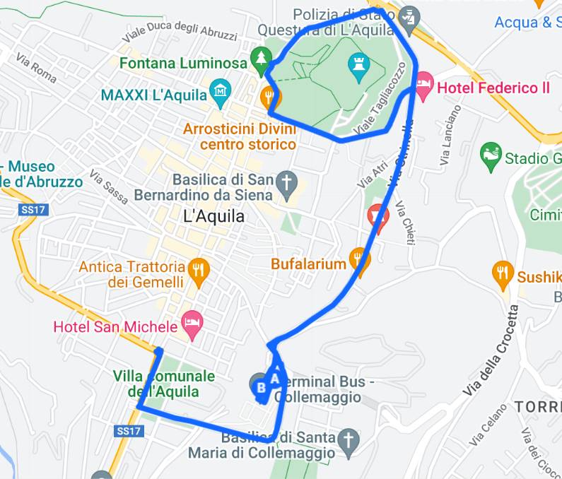 L’AQUILA: CON ISOLA PEDONALE, MODIFICA DEL TRAGITTO NAVETTA GRATUITA PER IL CENTRO STORICO
