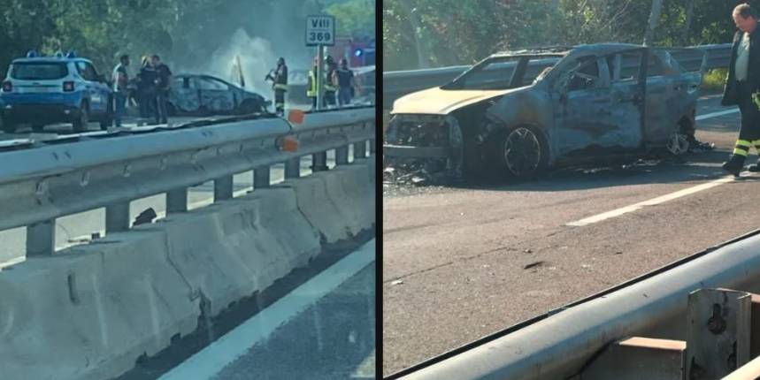 SPOLTORE: COMMANDO ASSALTA PORTAVALORI SULLA A14, COLPO SVENTATO DA POLIZIA, TRAFFICO IN TILT
