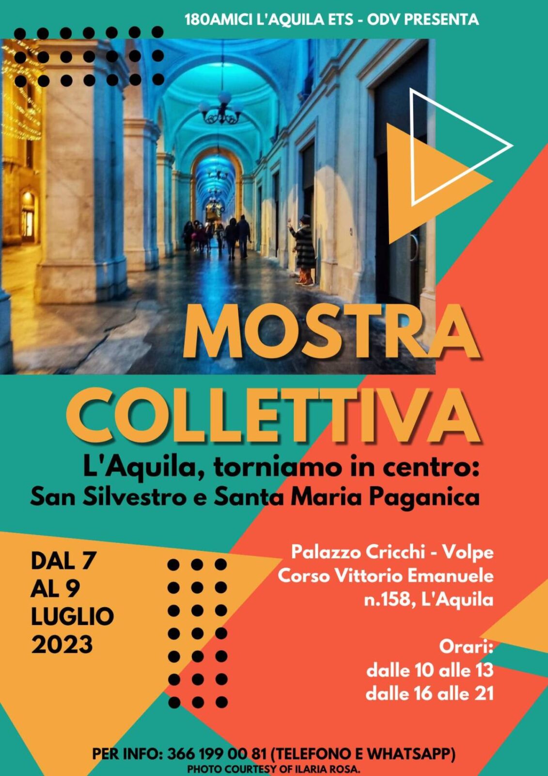 L’AQUILA TORNIAMO IN CENTRO: MOSTRA COLLETTIVA E FISIORCHESTRA A PALAZZO CRICCHI